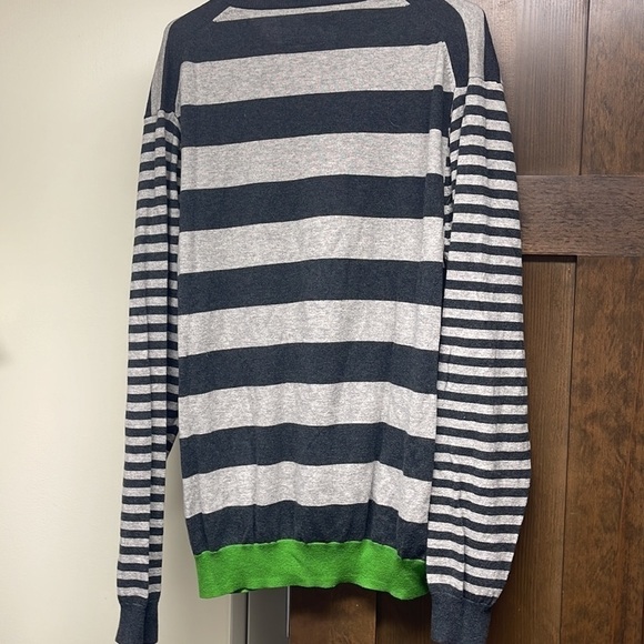 Boden London Gray Green Striped Long Sleeve Wool Blend Sweater Size XL - Picture 4 of 9